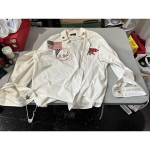 Vintage‎ USA Flag Shirt The American Edition Collection 17.5